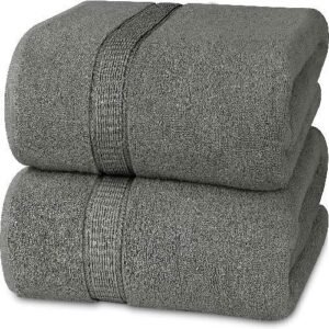 BATH TOWEL 27 X 54 INCHES 1 PIECE LUXURIOUS SUPERSOFT GREY