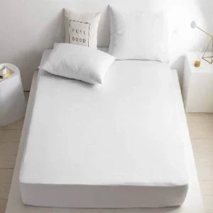 COTTON FITTED SHEET PREMIUM QUALITY WHITE