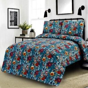 COTTON TWILL 3 PCS DOUBLE BED SHEET KING SIZE