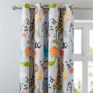 DUCK COTTON CURTAINS FOR KIDS PAIR BLACKOUT 5.5 X 6 FOOT EACH