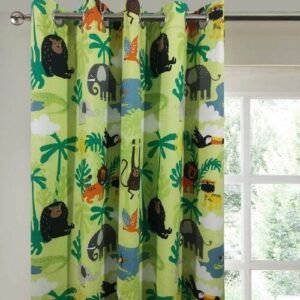 DUCK COTTON CURTAINS PAIR BLACKOUT 5 X 7.5 FOOT EACH FOR KIDS