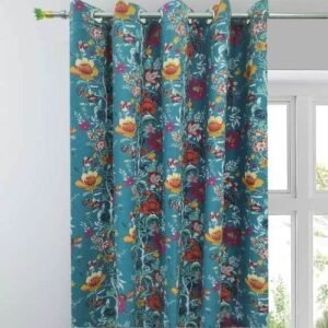 DUCK COTTON CURTAINS PAIR WITH LINING 5.5 X 7.5 FOOT EACH