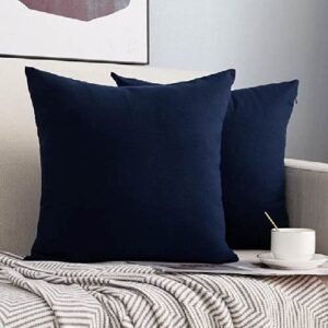 DUCK CUSHION COVER EXPORT QUALITY 16 X 16 INCHES BLUE