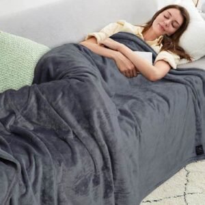 FLEECE AC BLANKET PREMIUM SUPERSOFT QUALITY KING SIZE GREY