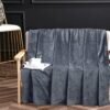 FLEECE AC BLANKET PREMIUM SUPERSOFT QUALITY KING SIZE GREY - Image 2