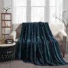 FLEECE AC BLANKET PREMIUM SUPERSOFT QUALITY KING SIZE TEAL GREEN - Image 2