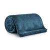 FLEECE AC BLANKET PREMIUM SUPERSOFT QUALITY KING SIZE TEAL GREEN - Image 3