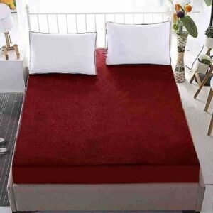 MATTRESS COVER 100% GUARANTED TERRY WATERPROOF MAROON