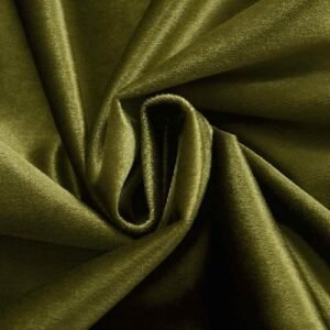 PLAIN DYED PREMIUM VELVET CURTAINS (PAIR) OLIVE