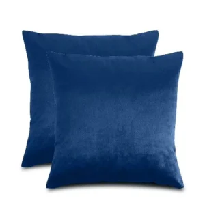 VELVET CUSHION COVER PREMIUM QUALITY 16 X 16 INCHES BLUE