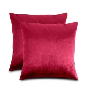 VELVET CUSHION COVER PREMIUM QUALITY 16 X 16 INCHES MAROON