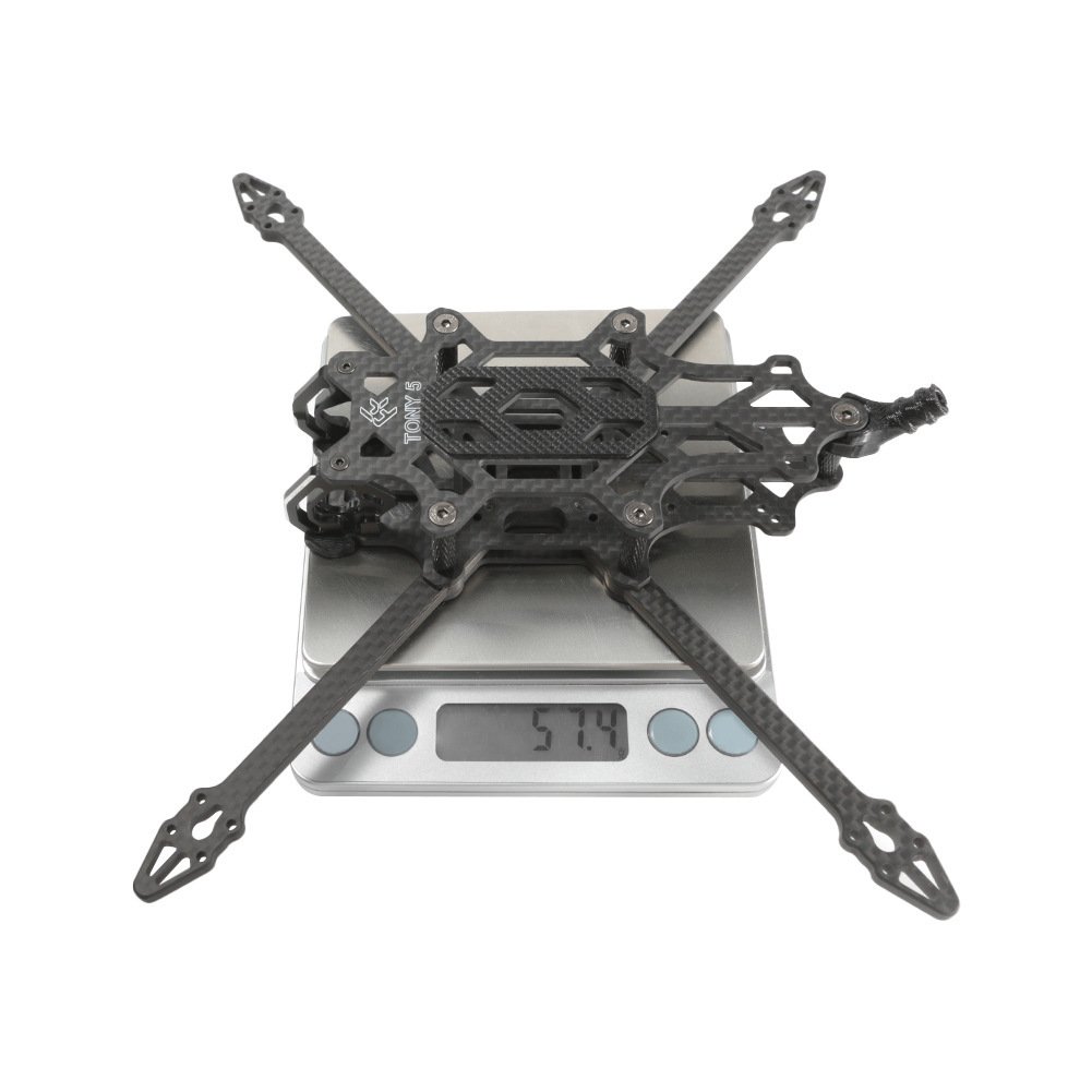 FlyFishnRC Tony 5 Sub250 FPV Freestyle Carbon Brazing Frame - Image 5